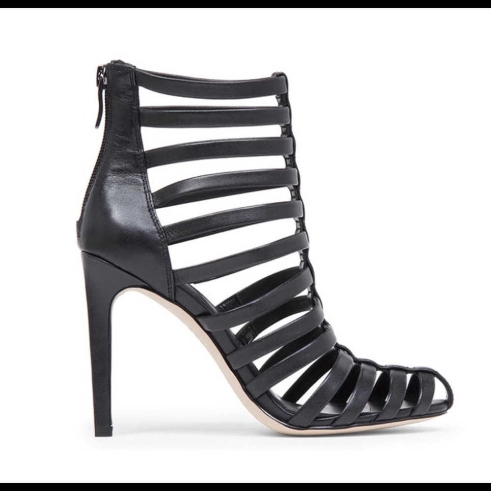BCBG High-Heel Cage Bootie